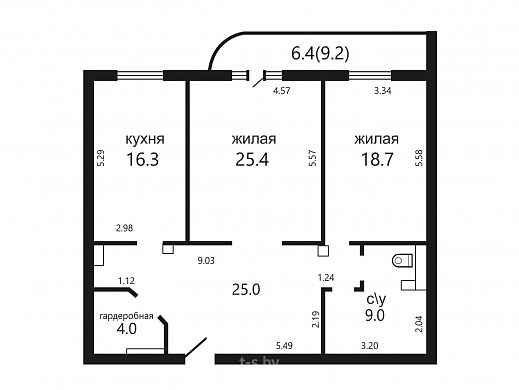 Продажа двухкомнатной квартиры, Минск, Лукьяновича ул., 2, к. В