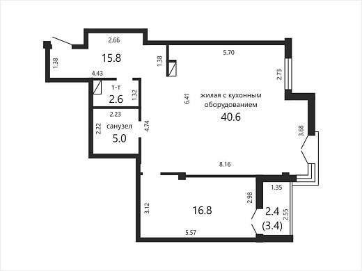 Продажа двухкомнатной квартиры, Минск, Тимирязева ул., 122