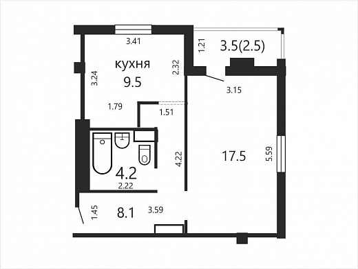 Продажа однокомнатной квартиры, Минск, Сырокомли ул., 20