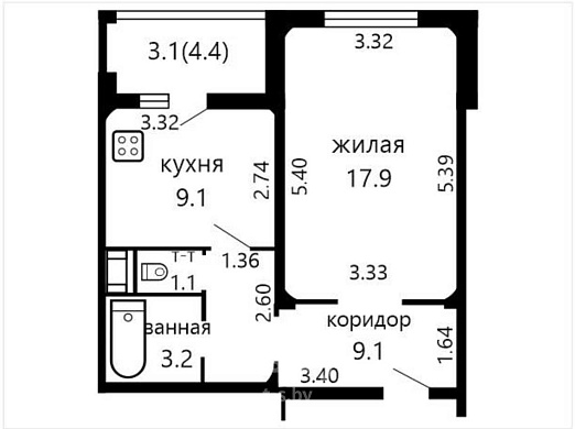 Продажа однокомнатной квартиры, Минск, 50 лет Победы ул., 12