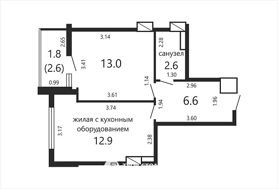 Продажа двухкомнатной квартиры, Минск, Игоря Лученка ул., 13