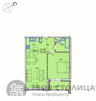 Продажа двухкомнатной квартиры, Минск, Минина ул., 5