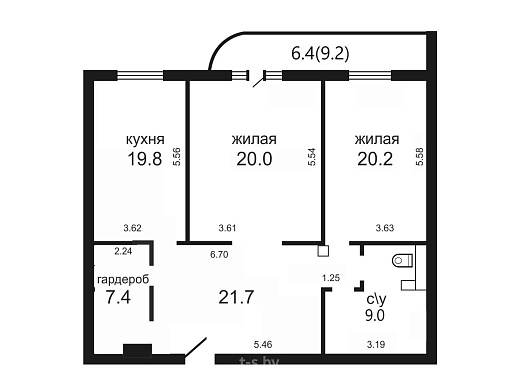 Продажа трехкомнатной квартиры, Минск, Лукьяновича ул., 2, к. В