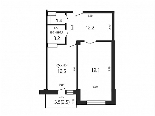 Продажа однокомнатной квартиры, Минск, Матусевича ул., 68