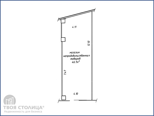 Торговые площади на  продажу, Минск, Рудобельская ул., 3 - фото 1 